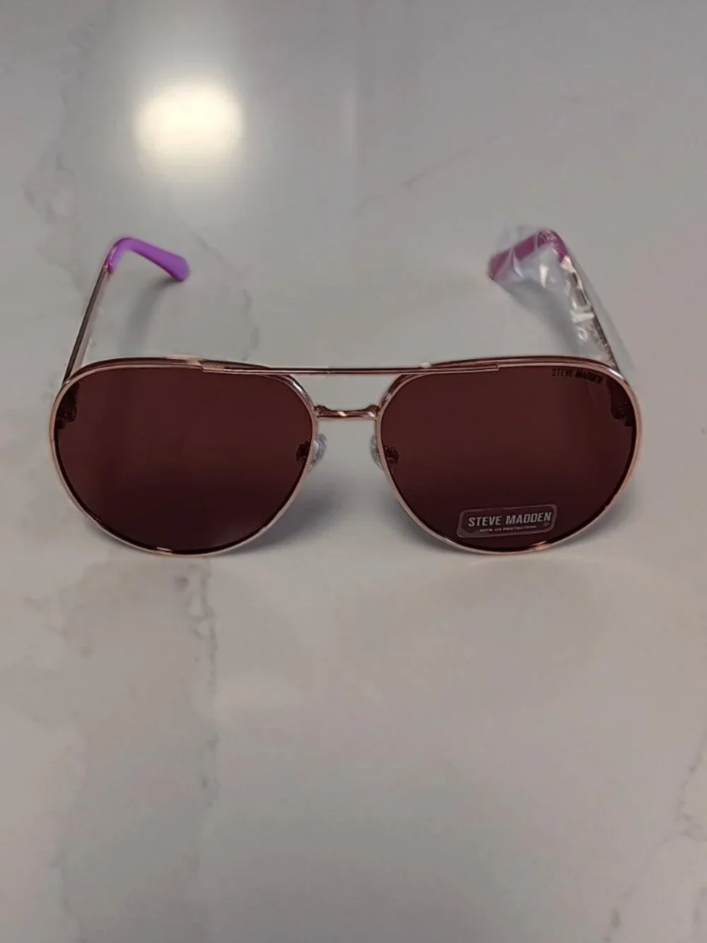 STEVE MADDEN Sunglasses Aviators Pink NEW